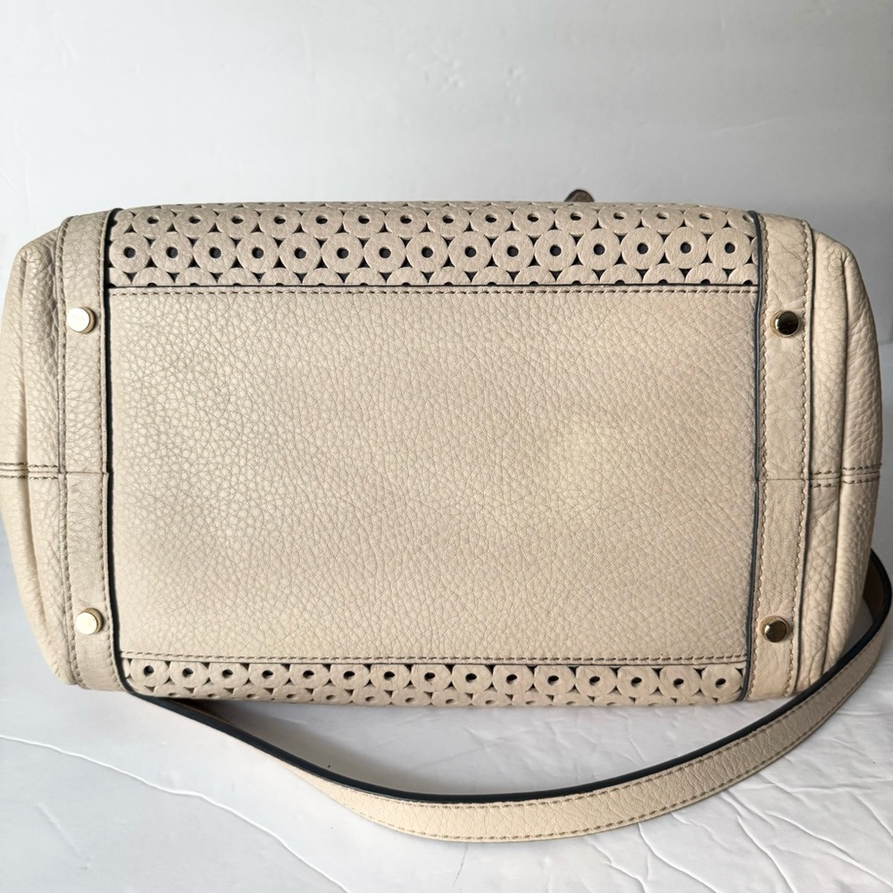 kate spade New York Mercer Isle Sloan Satchel Beige Leather - Picture 12 of 16